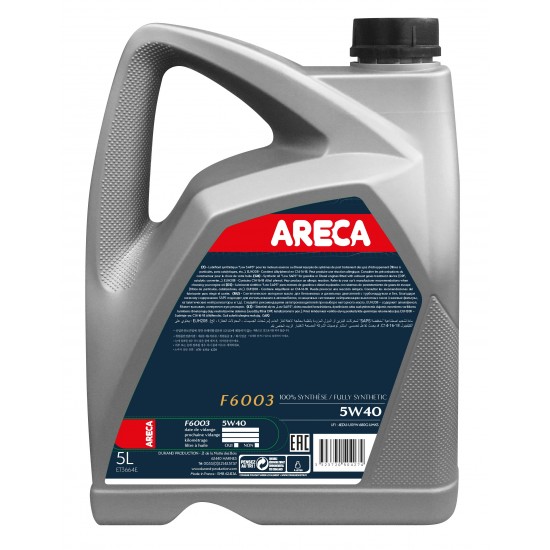 Масло ARECA F6003 C3 5W40 5L на 59.90 лв. от Automarks.bg