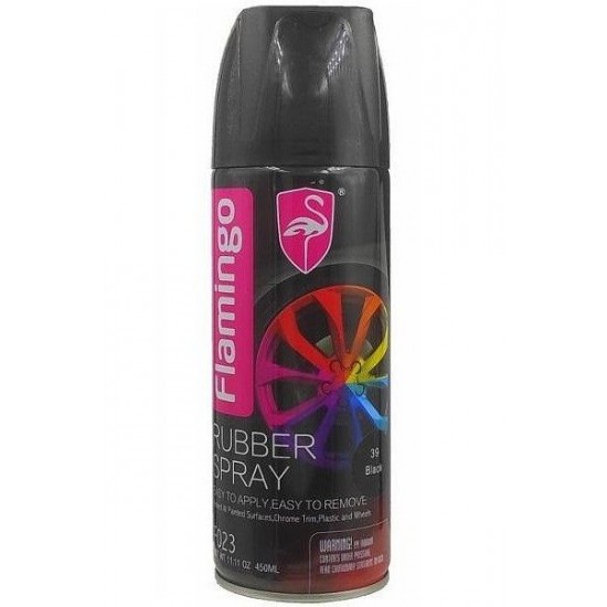Спрей гумено покритие за джанти черен мат FLAMINGO Rubber Spray, 450мл на 14.90 лв. от Automarks.bg