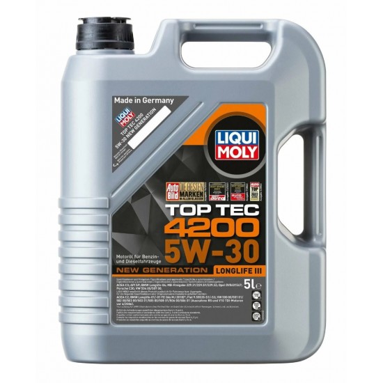 LІQUІ МОLY Тор Тес 4200 Longlife III 5W30 5L на 119.90 лв. от Automarks.bg