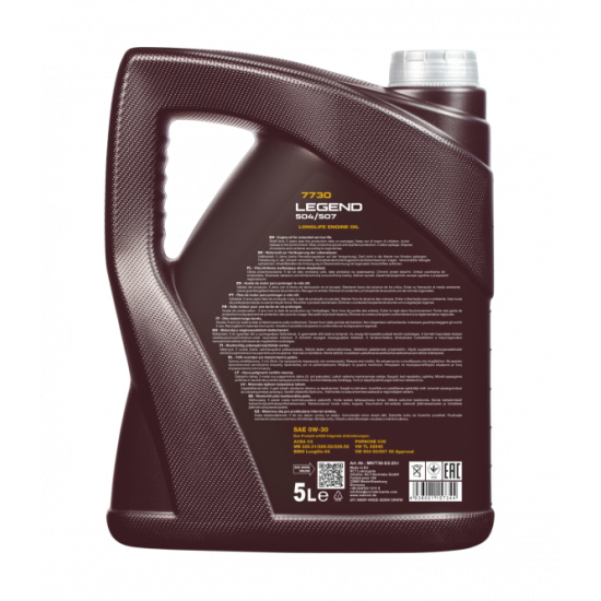 MANNOL LEGEND 504/507 0W30 5L на 79.90 лв. от Automarks.bg