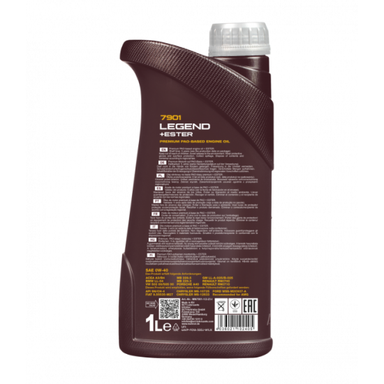 MANNOL LEGEND + ESTER 0W40 1L на 16.50 лв. от Automarks.bg