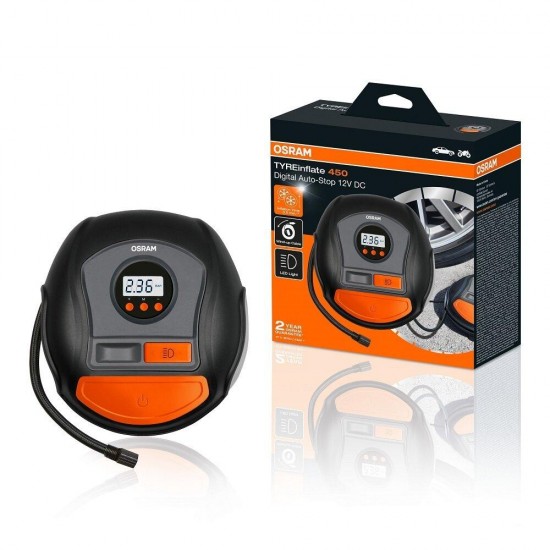 Цифров компресор за автомобилни гуми OSRAM TYREinflate 450