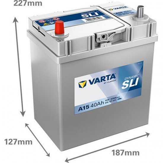 АКУМУЛАТОР VARTA 40Ah 330A L+ на 116.50 лв. от Automarks.bg