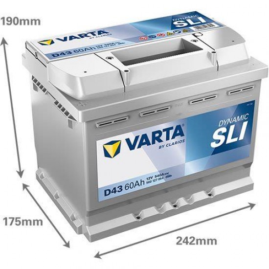 АКУМУЛАТОР VARTA 60Ah 540A L+ на 185.00 лв. от Automarks.bg