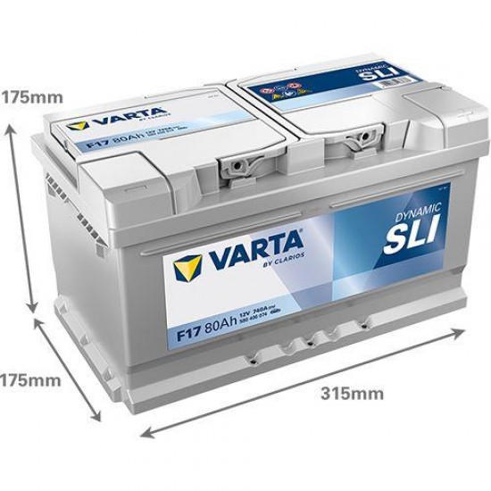 АКУМУЛАТОР VARTA 80Ah 740A R+ на 258.00 лв. от Automarks.bg