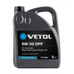 Масло VETOL DPF 5W30 5л